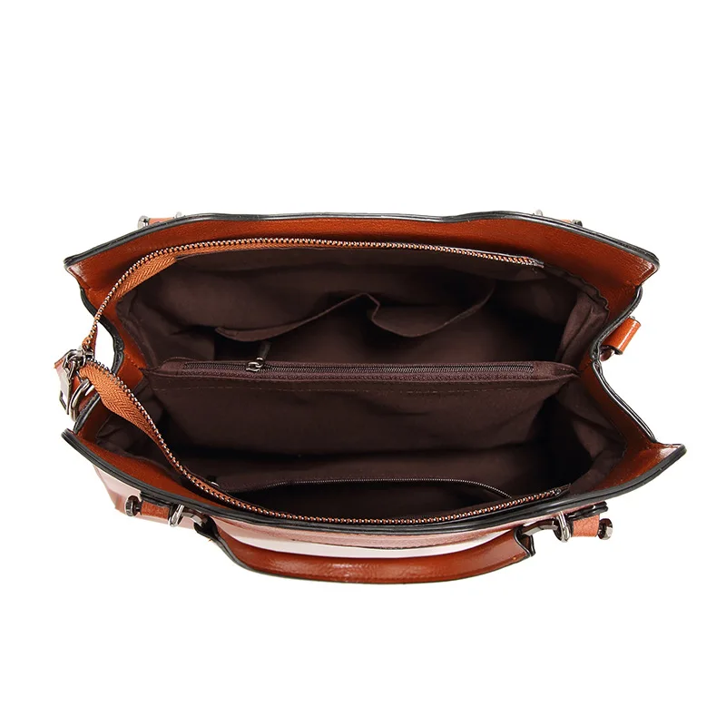 Mododiino Brand Oil Wax Lady Top-handle Bags High Quality PU Leather Handbag Women 2018 New Shoulder Bag Pure Color Tote DNV0680 | Багаж и