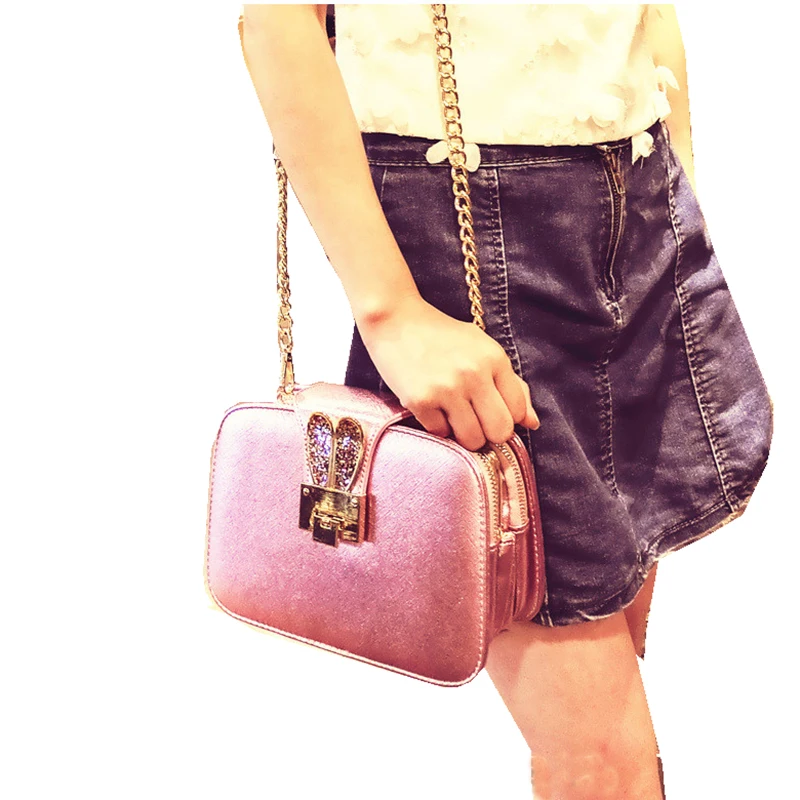 Женская маленькая сумка чехол с цепочкой вместительная Кроссбоди 3 карманами для