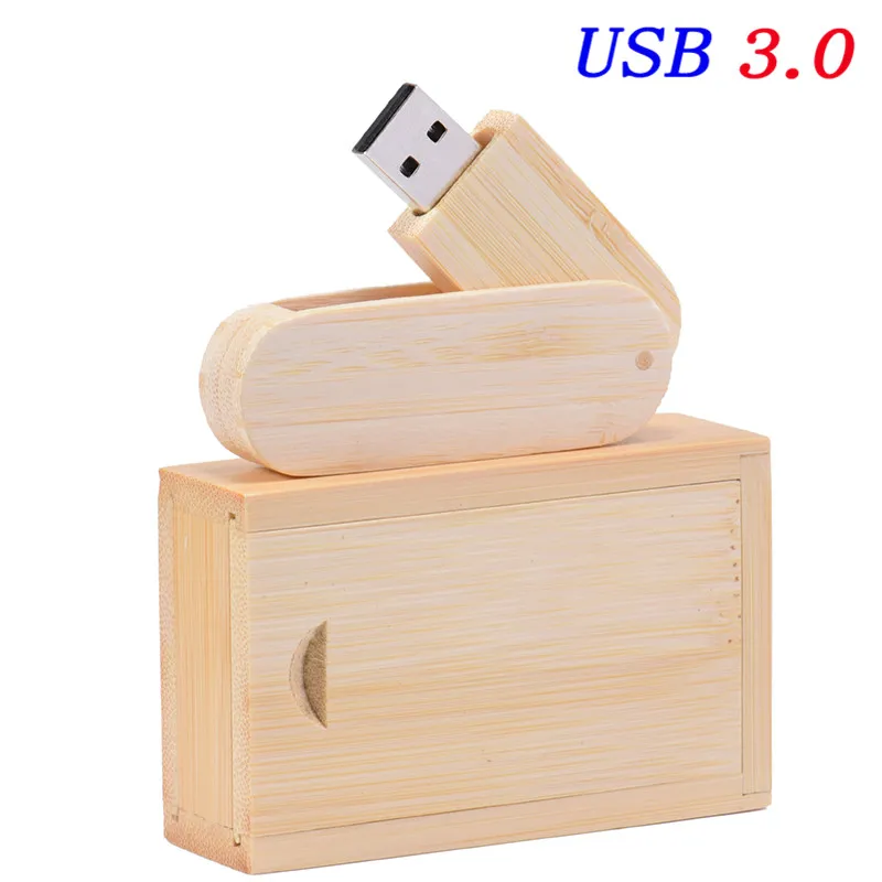 JASTER(более 10 шт бесплатный логотип) деревянный USB3.0+ коробка ручка привода 4g 8GB 16G 32GB 64G USB флэш-накопитель фотографии свадебные подарки - Цвет: Bamboo