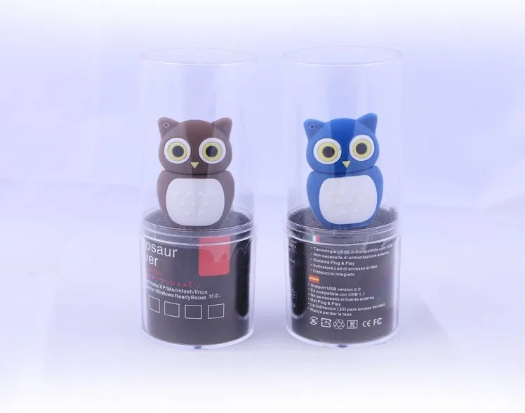 Новый USB флеш накопитель с совами 100% реальной емкости 2 0 8 ГБ 16 32 64 128 в форме совы