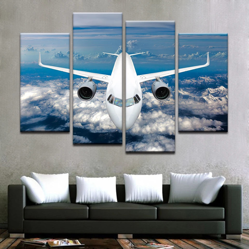 Прямая поставка художественные принты HD украшение для дома самолёт модная