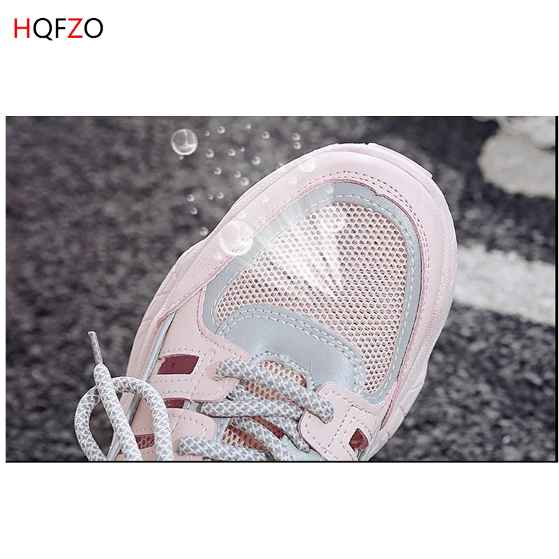 Женские кроссовки на платформе HQFZO летние дышащие из сетчатого материала для