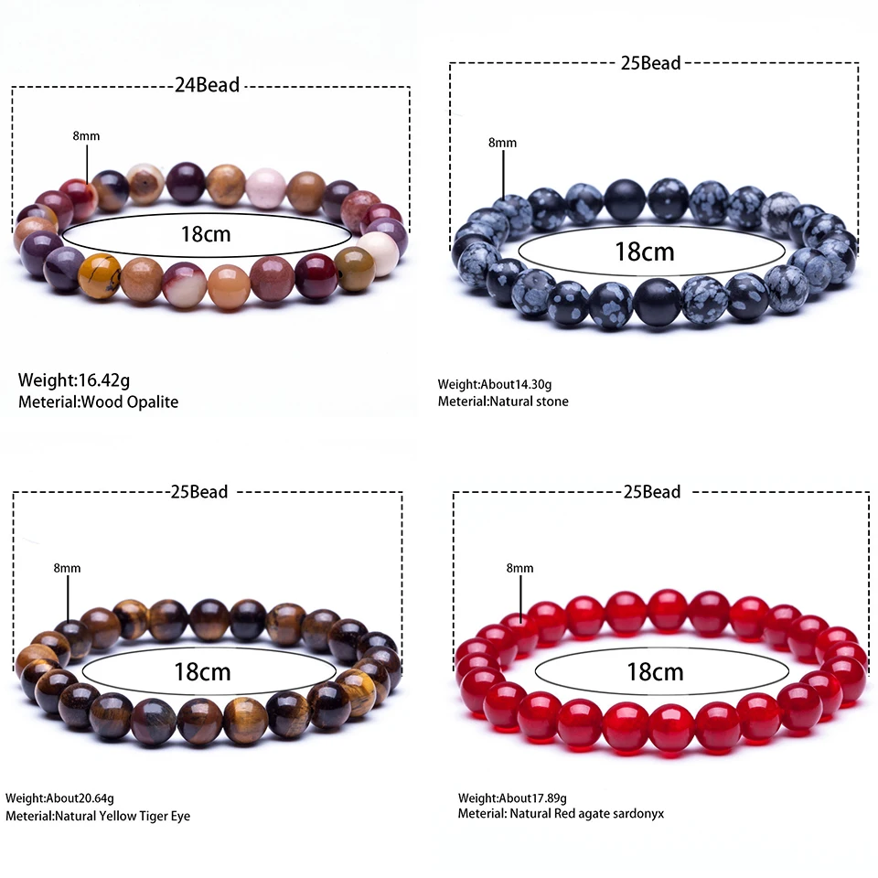 Новые браслеты с бусинами из натурального камня высокое качество тигрового