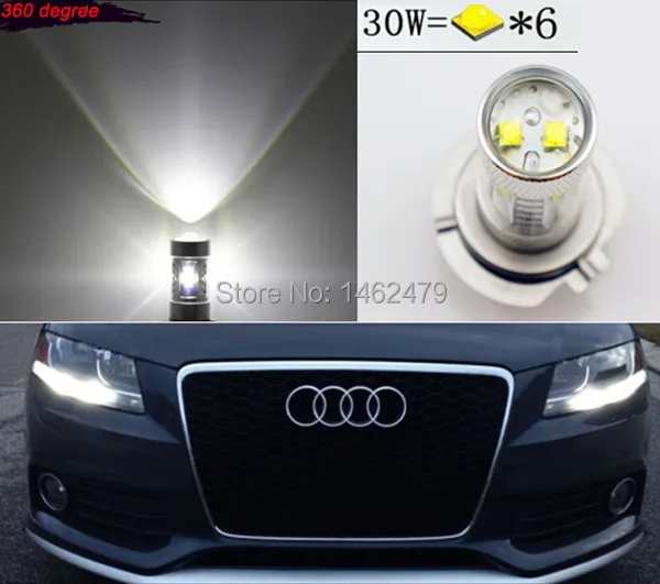 Светодиодные лампы P13W с чипами белого цвета XBD дневные ходовые огни для Audi B8