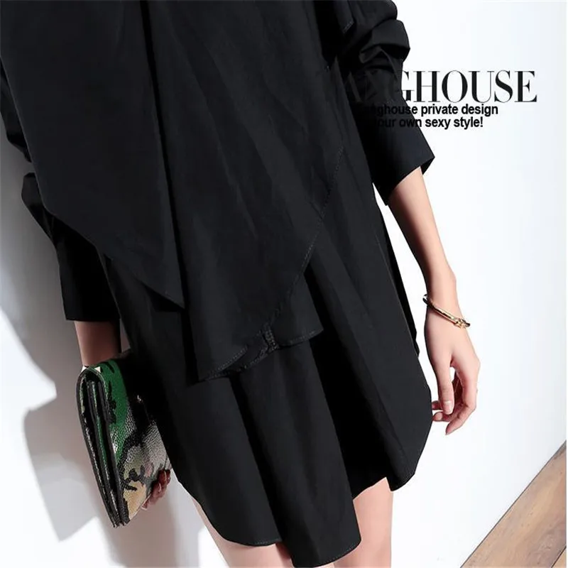 Женская шифоновая Свободная блузка с длинным рукавом в стиле оверсайз|loose blouse|loose