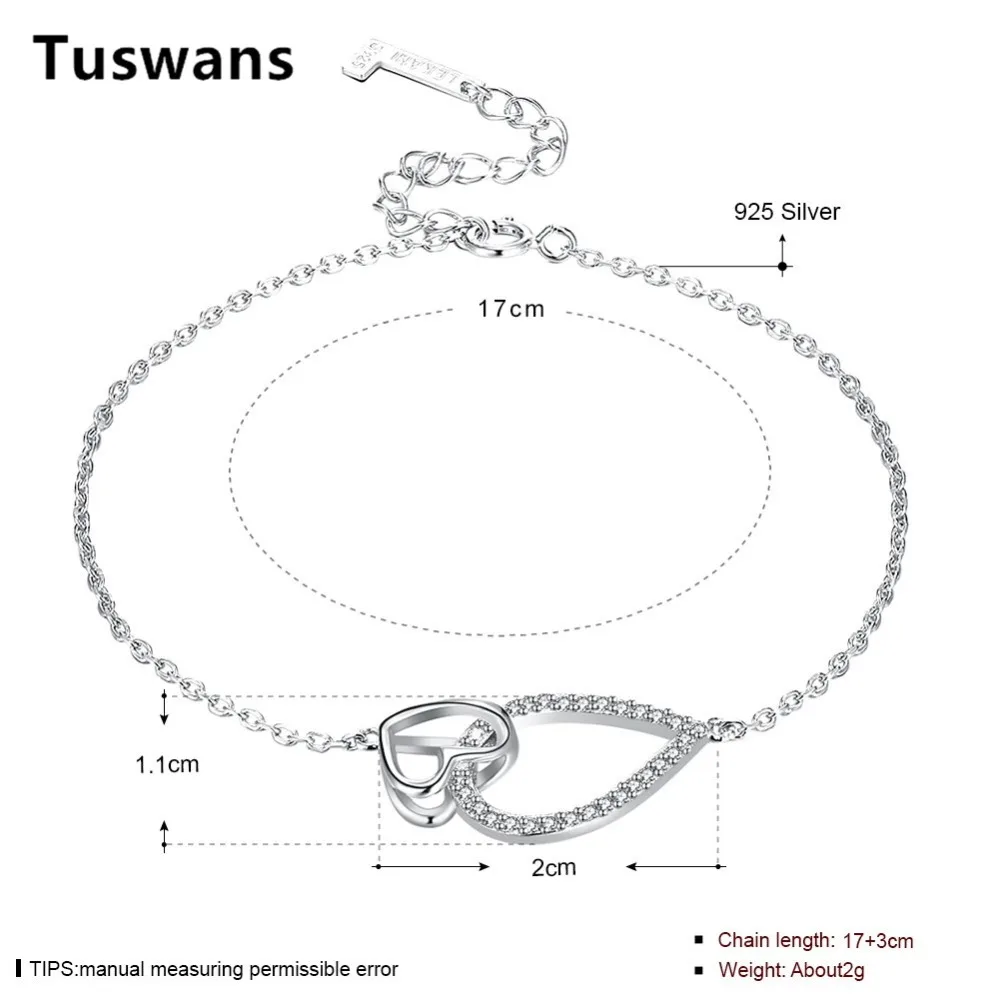 Женский браслет из серебра 925 пробы инкрустированный цирконием с каплями воды |