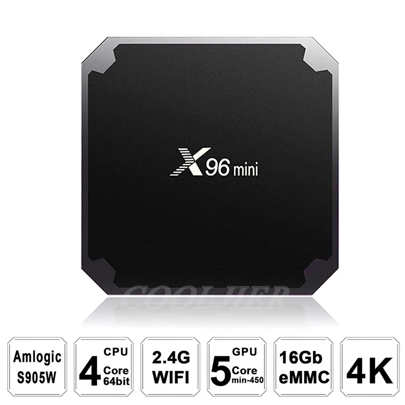 X96 Мини ТВ приставка Android 7,1 OS WiFi Смарт ТВ приставка 2 Гб 16 Гб Amlogic S905W четырехъядерный ТВ приставка 1 ГБ 8 ГБ X96mini медиаплеер