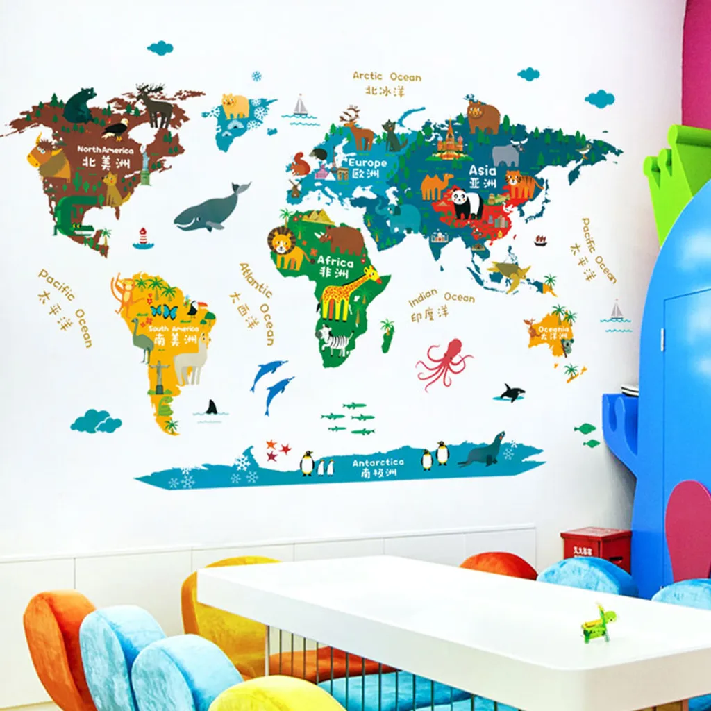 PVC Wall Stickers for Bedroom Living Room Decorations Kids Boys And Gir Desk Office Waterproof Decal 19JUL4 | Дом и сад