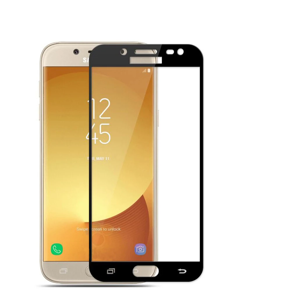 Закаленное стекло экрана полное покрытие протектор для samsung Galaxy J3 Pro J330F SM-J330F SM-J330F/DS SM-J330FN защитная пленка