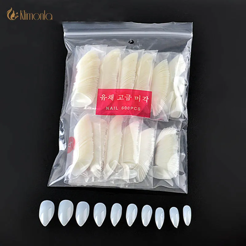 500 шт. накладные ногти на шпильке с полным покрытием|fake nails art tips|full cover nail tipsnail tips |