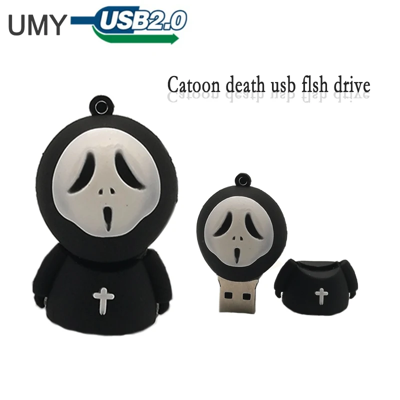 USB флеш-накопитель с мультипликационным принтом death man карта памяти креативный