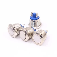 19mm metal brass chrome spherical ball flat high round push button switch domed momentary 1no car press button screw terminal