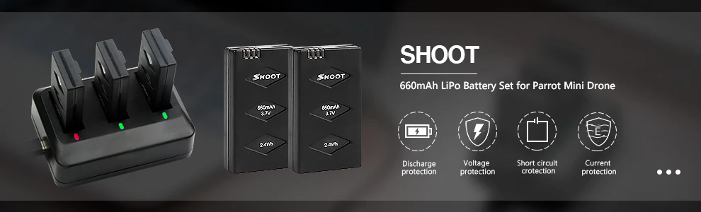 SHOOT 3,7 V 660mAh 20C Li-po батарея для попугая мини-Дрон для попугая прыжки Sumo Swing Mambo Rolling Spider набор аксессуаров