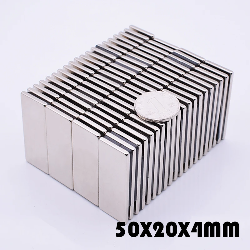 2 шт. 50x20x4 мм Неодимовый Магнит Сильные магниты N35 неодимовые для поделок Галлий