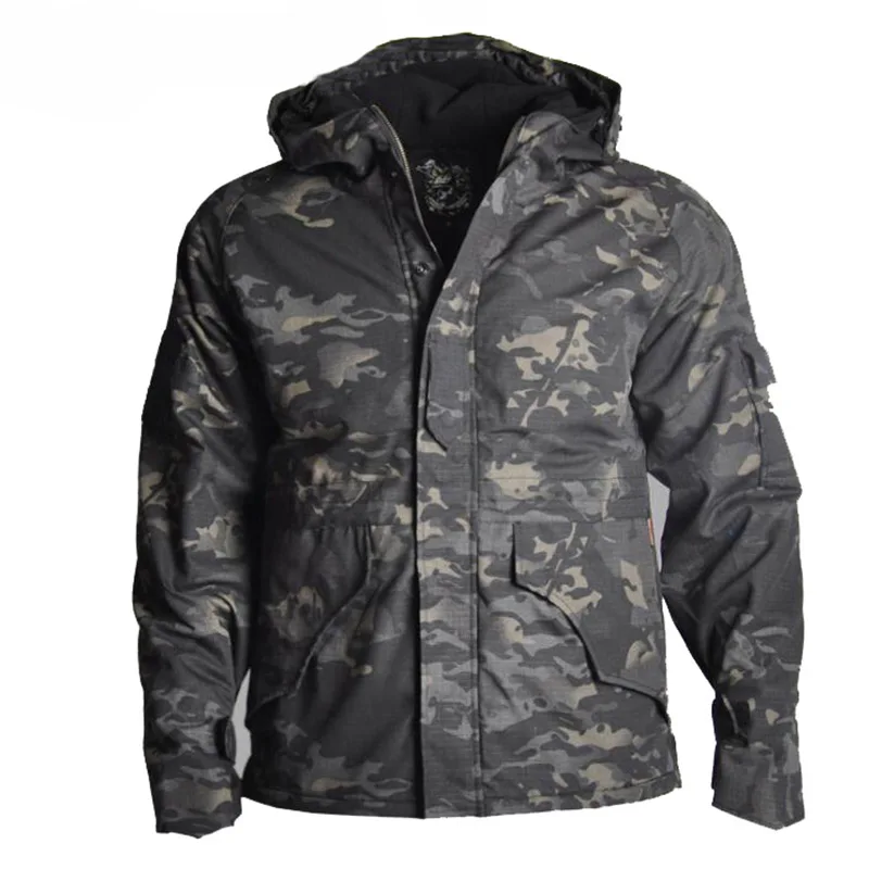 Dark Camouflage G8 тактическая куртка Мужская Уличная водонепроницаемая охотничья одежда Походное пальто с капюшоном ветровка камуфляжная спортивная куртка - Цвет: Dark Camouflage