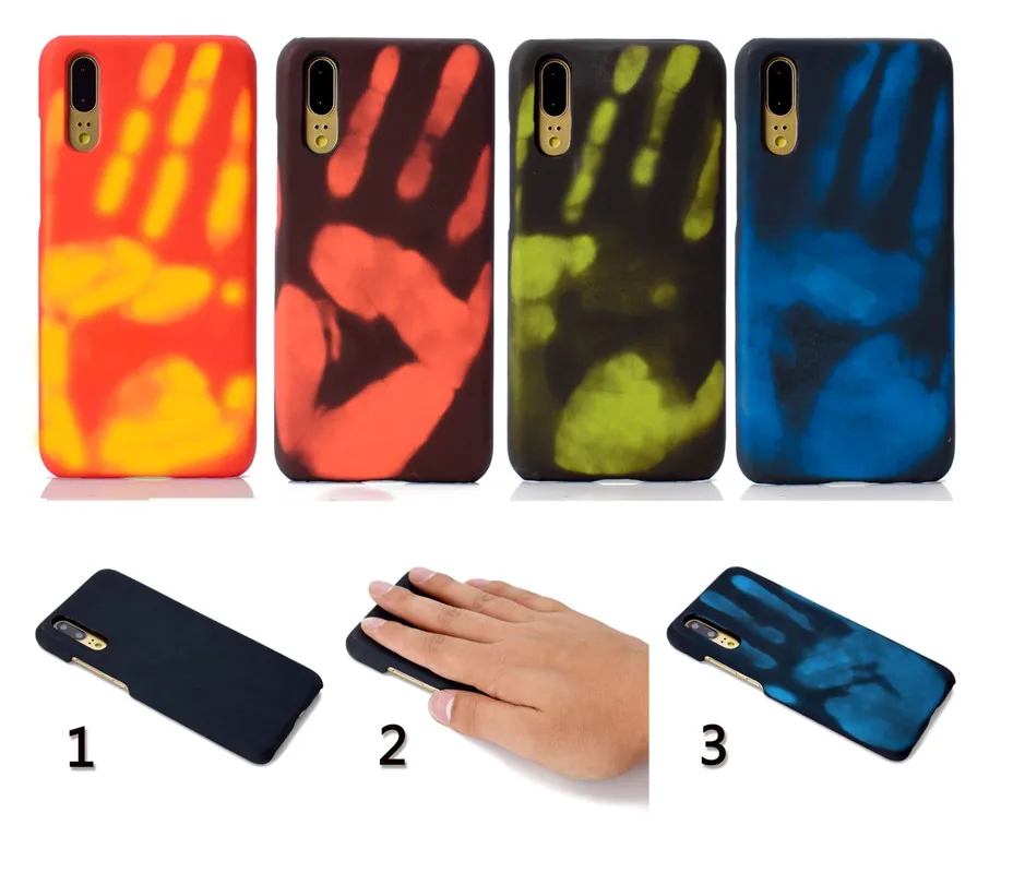 fashion Multi-color Hot Discoloration Phone Case For Huawei P20 P20Pro Lite Sexy PU Matte Thermal Sensor Cases |
