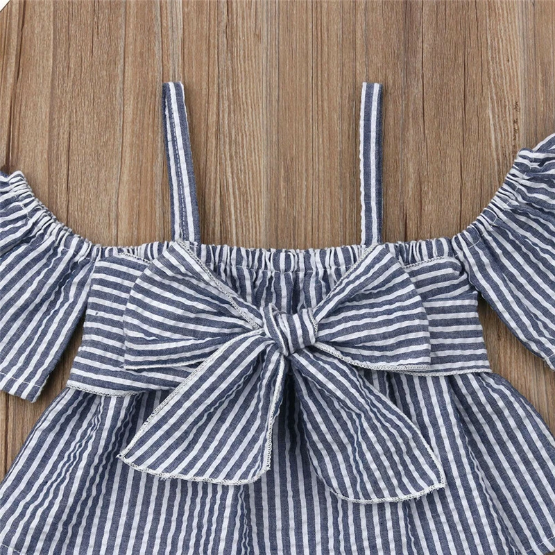 2 шт. хлопковая Футболка с бантом и шорты без рукавов | Мать ребенок