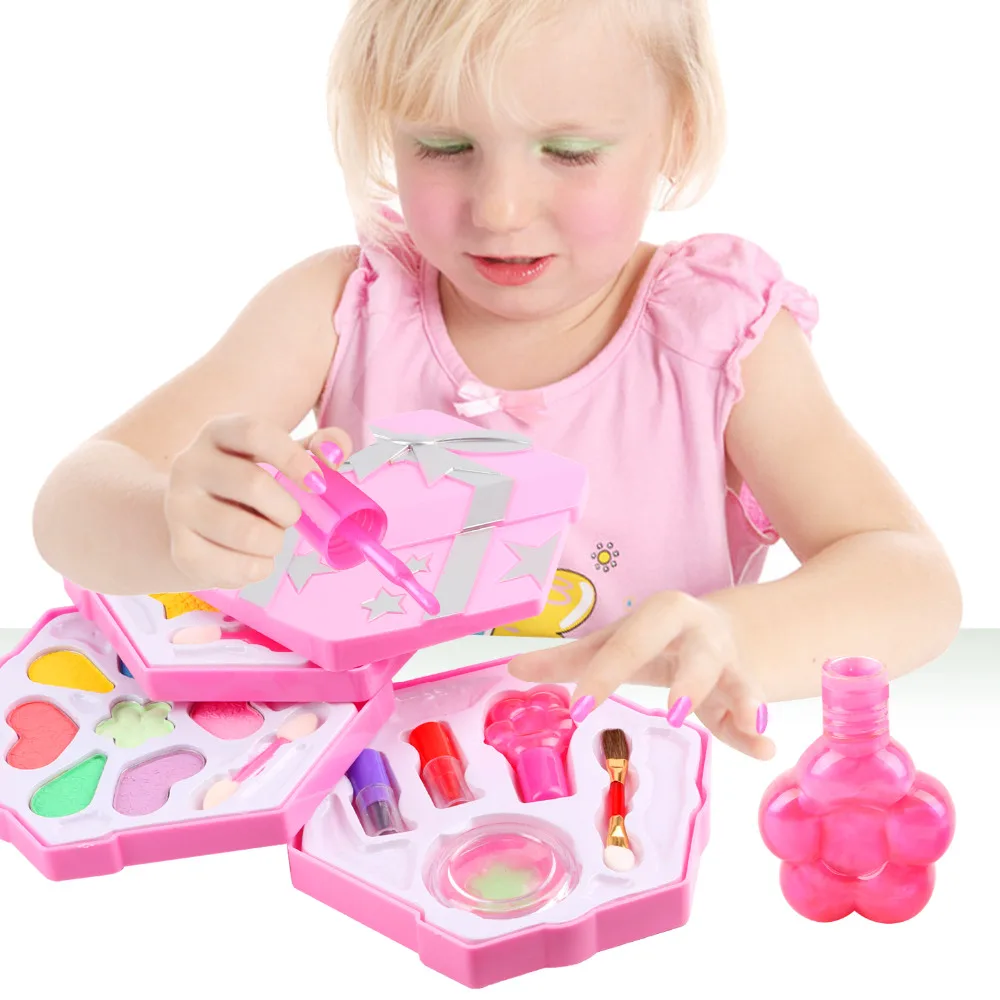 Игрушка для макияжа девочек складная косметическая палитра принцессы с тенями