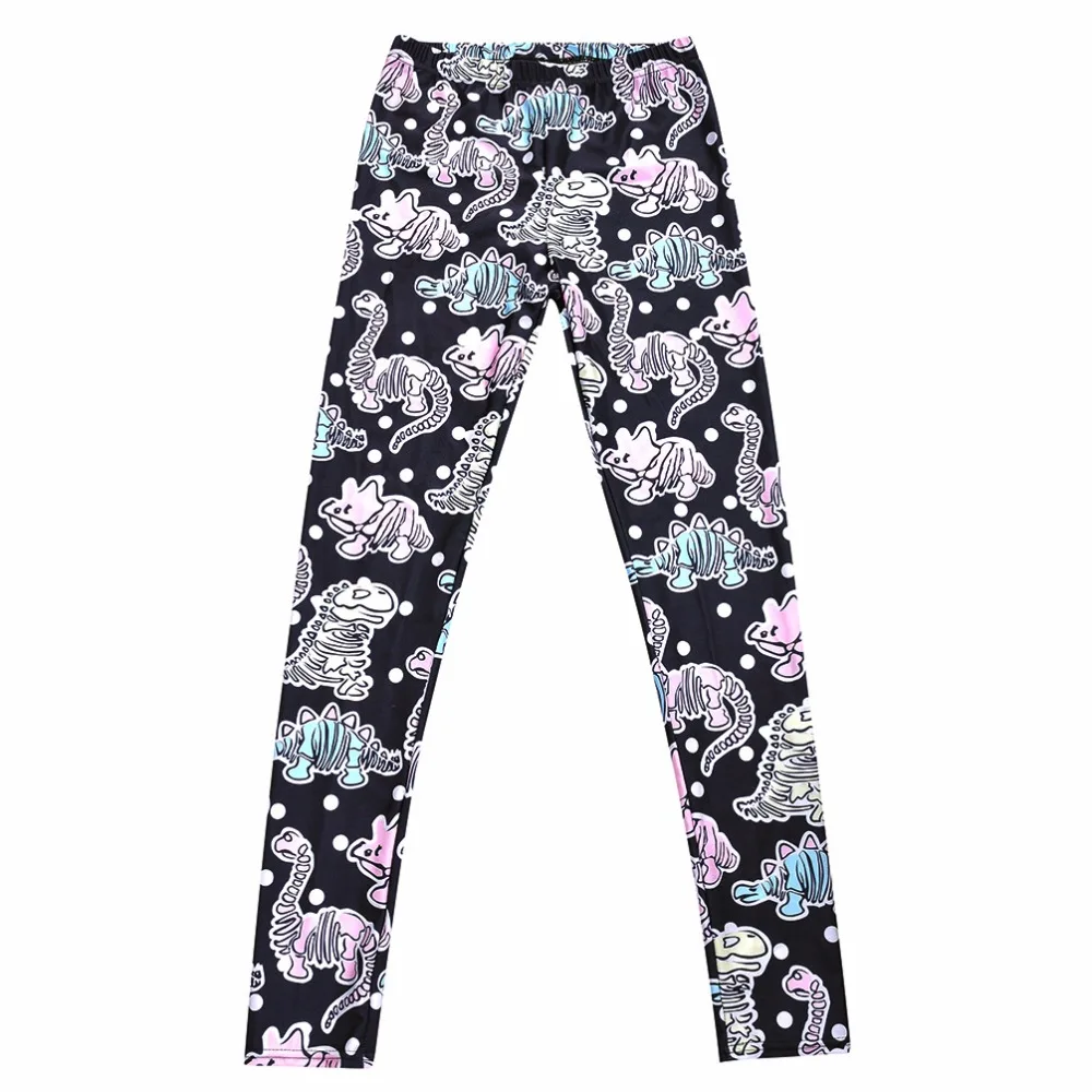 Хит продаж! Женские леггинсы размера плюс с мультипликационным принтом женские