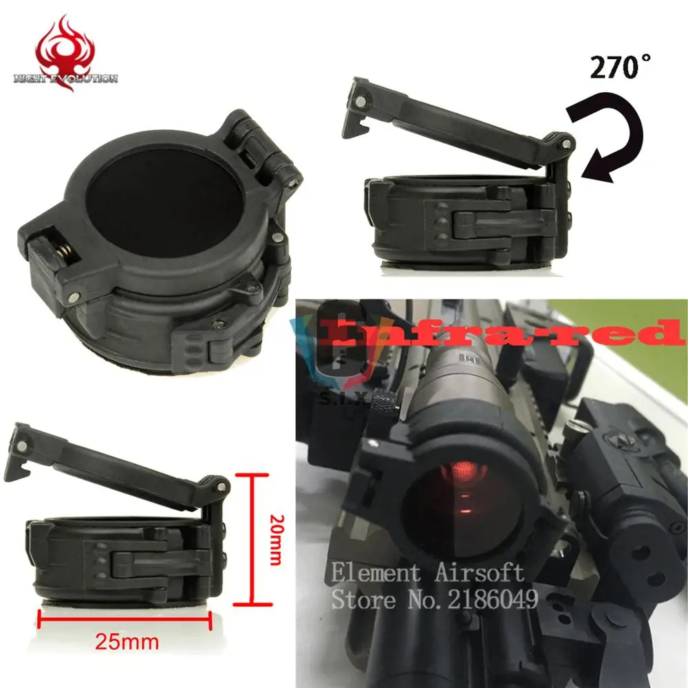 Element Airsoft 25 мм диаметр тактический фонарик для оружия ИК фильтр ИК светильник крышка для Surefir M300 M600 светильник