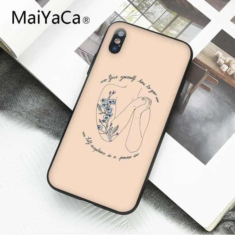 Арт эстетическое цветок слово цитаты Чехол для мобильного телефона iphone 12 11 pro MAX X