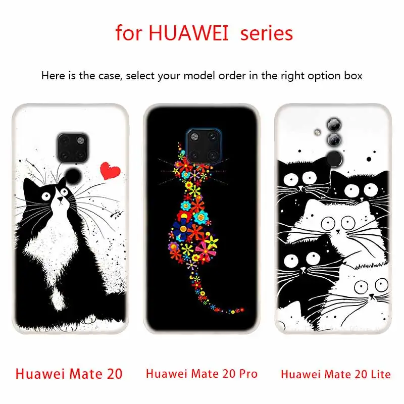 Мягкий силиконовый чехол для Huawei Mate 30 20 10 Lite Pro 20X S Y9 2018 2019 NOVA 3 3i 4 черный пушистый