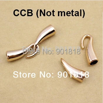 Фитинг 6 мм кожаный шнур 20 компл./лот цвета розового золота CCB (не металл) концы