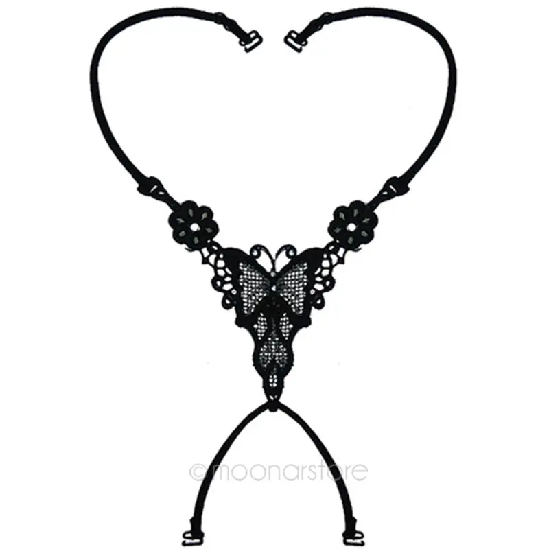 Женский кружевной бюстгальтер на бретельках с бабочками цветами и перекрестной