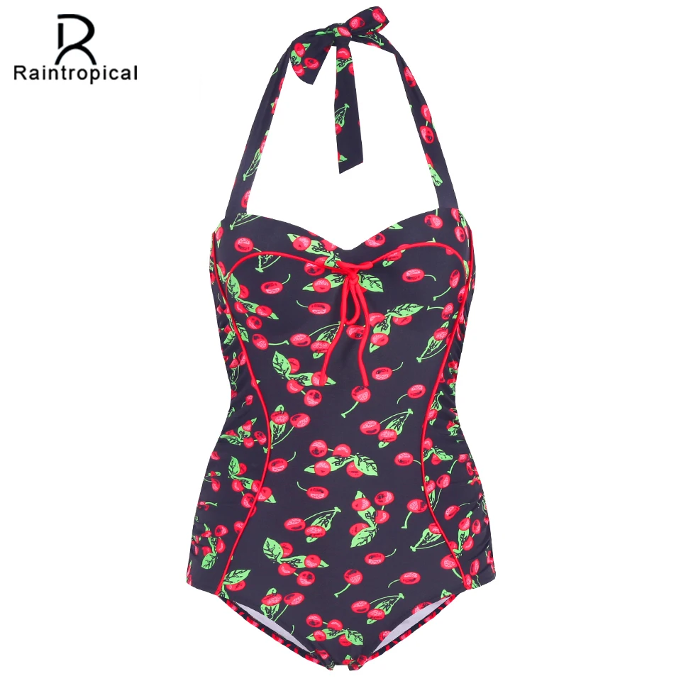 Женский купальник с лямкой через шею большого размера сексуальный пляжный