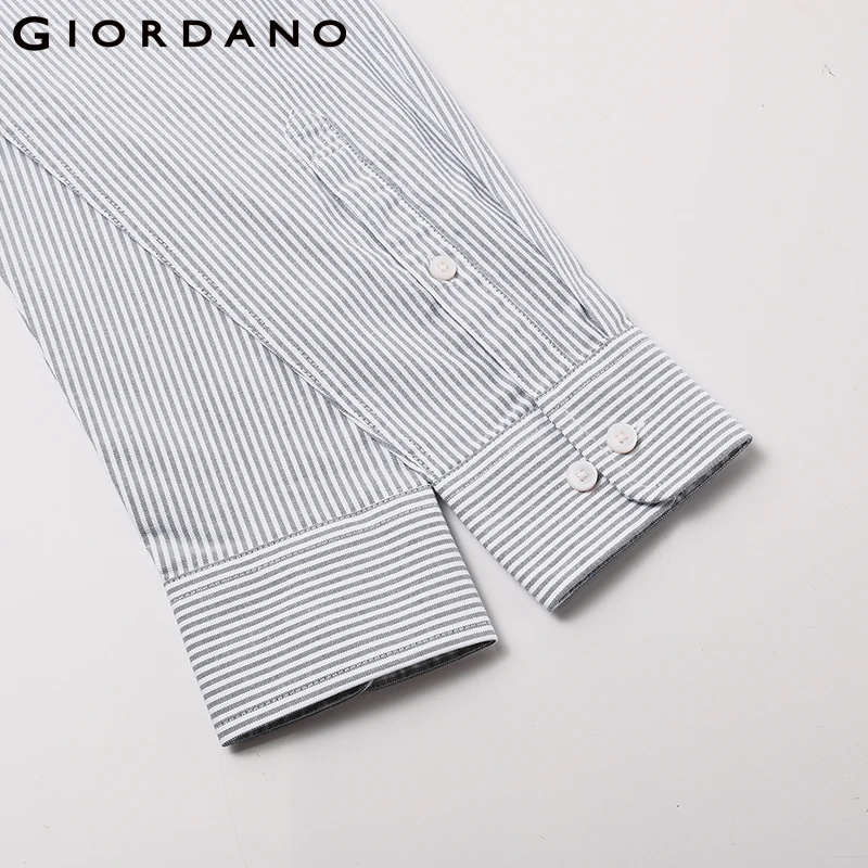 Giordano Men Oxford Shirt Slim Stretchy Shirts Casual Smart Blouse for Camisa Masculina Chemise Homme | Мужская одежда