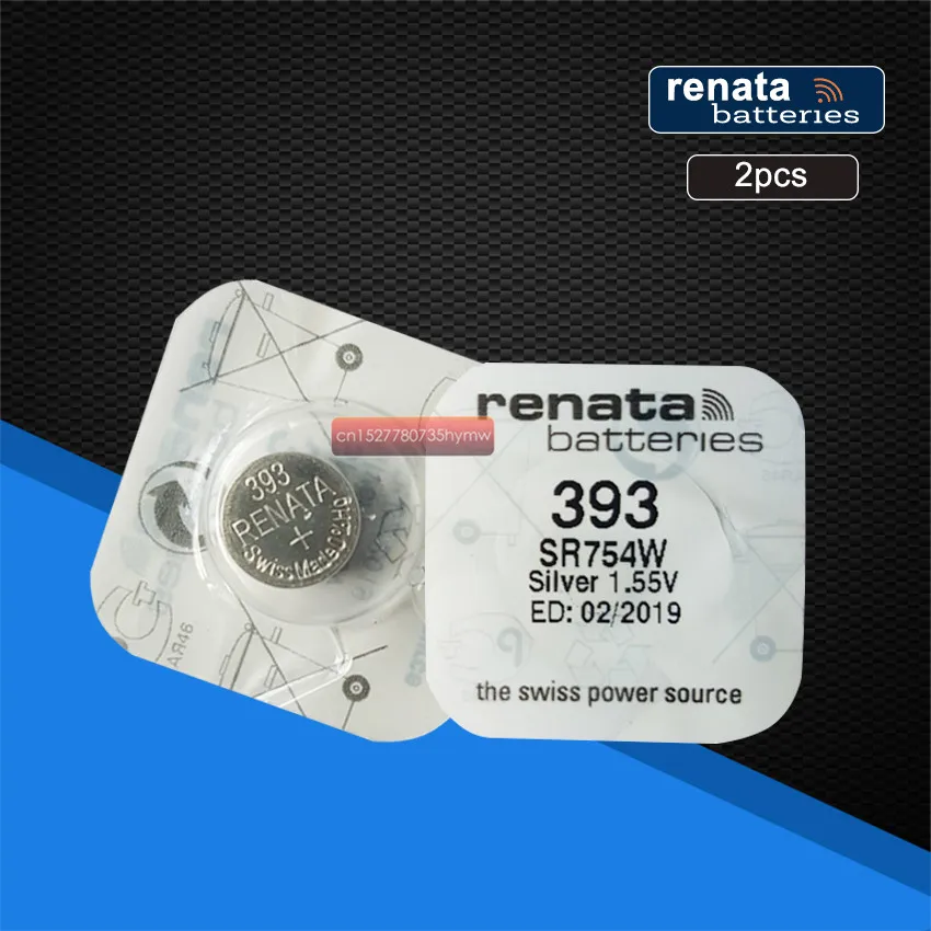 2 упаковки серебряные Оксидные батареи для часов renata 393 SR754W кнопки 1 55 в|Часовые