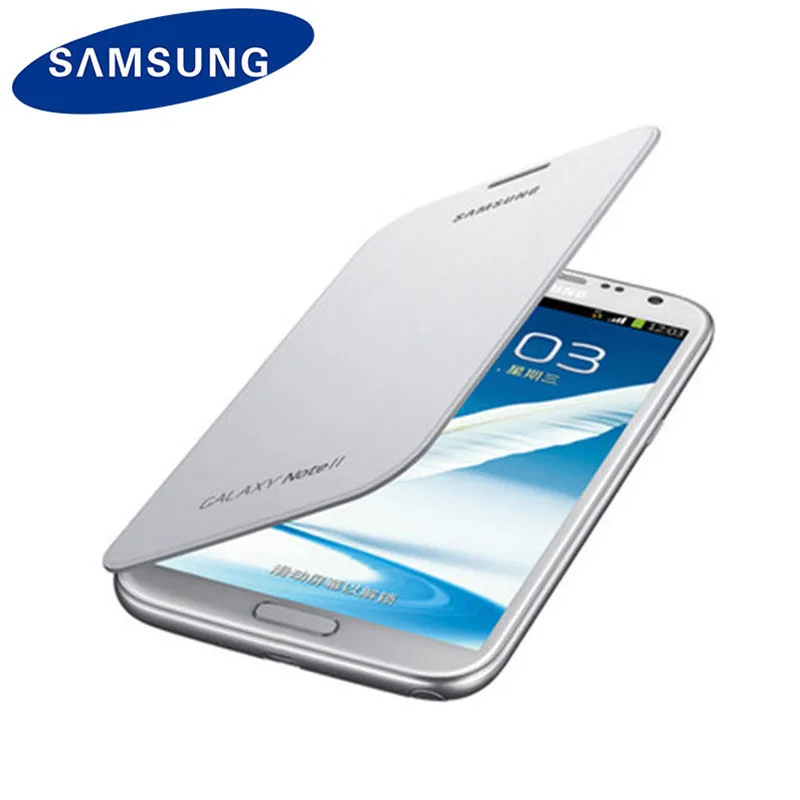 Оригинальный samsung флип чехол для Galaxy Note 2 N7100 Кожаный противоударный чехол|case for