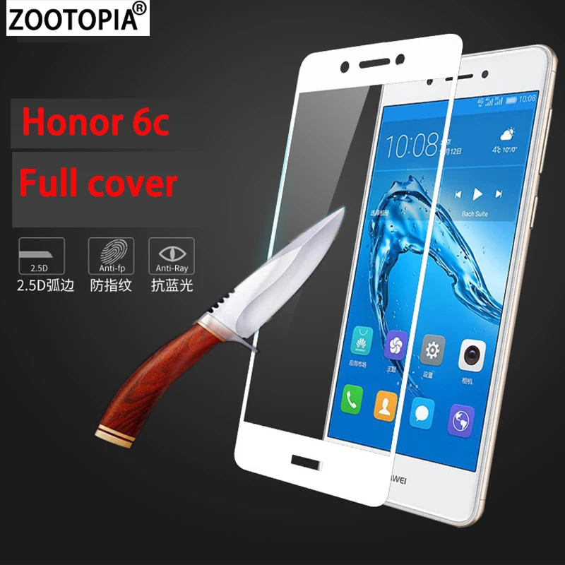 Для Huawei Honor 6C Защитная стеклянная пленка для экрана стекло Temepred 3D полное покрытие