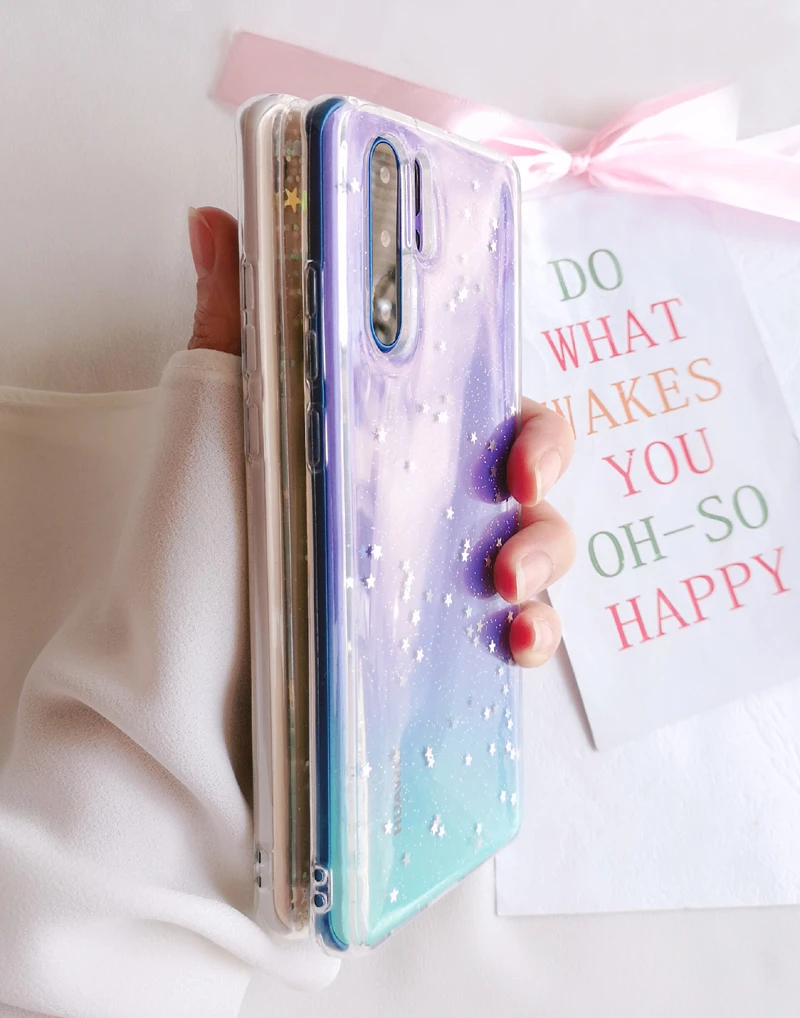 Прозрачный мягкий чехол из ТПУ с блестящими звездами для huawei P30 Pro Чехол роскошные аксессуары для телефонов для huawei P30 P30 Lite P30Pro p20 чехол