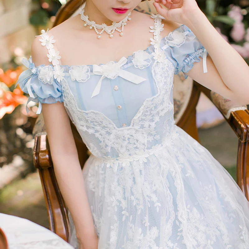 Женское шифоновое платье на бретельках летнее милое принцессы C227134 | Женская