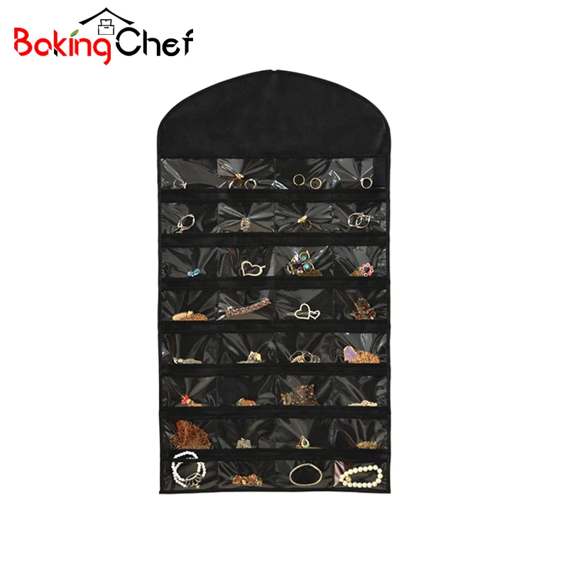 BAKINGCHEF два боковых подвесные органайзеры для женщин ожерелье браслет девушка обруч для волос женские серьги гвоздики кольцо продукт шкаф чехол