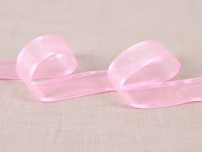 PINK 5 м/лот, шифоновая лента, проволока, год, Рождество, бант для волос, материал, вечерние, для украшения дома, Подарочная коробка, материал, упаковка, сделай сам - Цвет: PINK
