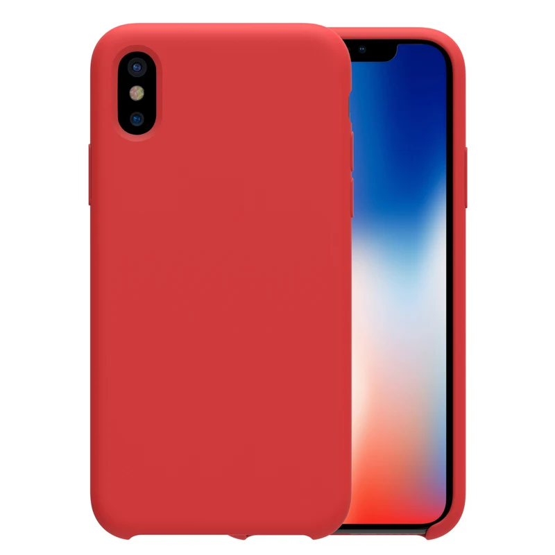 Красный Для iPhone XS X чехол Nillkin роскошный гибкий чистый чехол на заднюю панель Мягкий сенсорный ультратонкий чехол для iPhone X XS Nilkin чехол для телефона Capa - Цвет: Красный