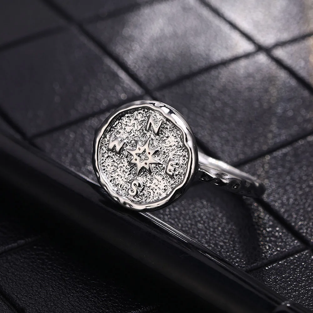 Женское кольцо с компасом Boho золотистое лучшие винтажные кольца для подруг