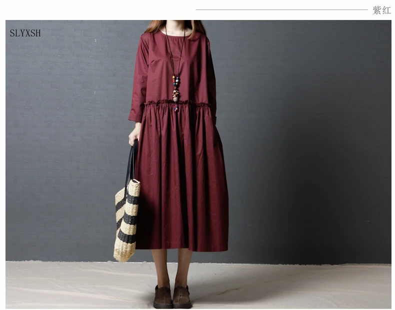

New Maternity Dress For winter Autumn Long Sleeve Dresses Pregnant Women Clothes loose Pregnancy Clothing Plus Size
