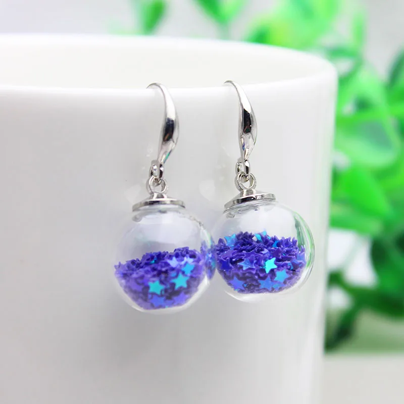 2017 new fashion brand jewelry summer style gift drop earrings for women glass beads star statement free shipping | Украшения и