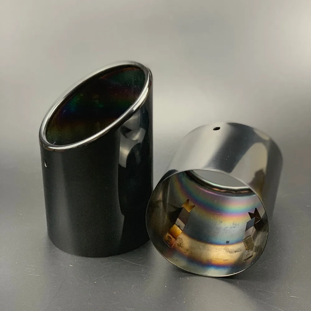 1 пара наконечников для выхлопной трубы из нержавеющей стали Audi Q7 2007 2011