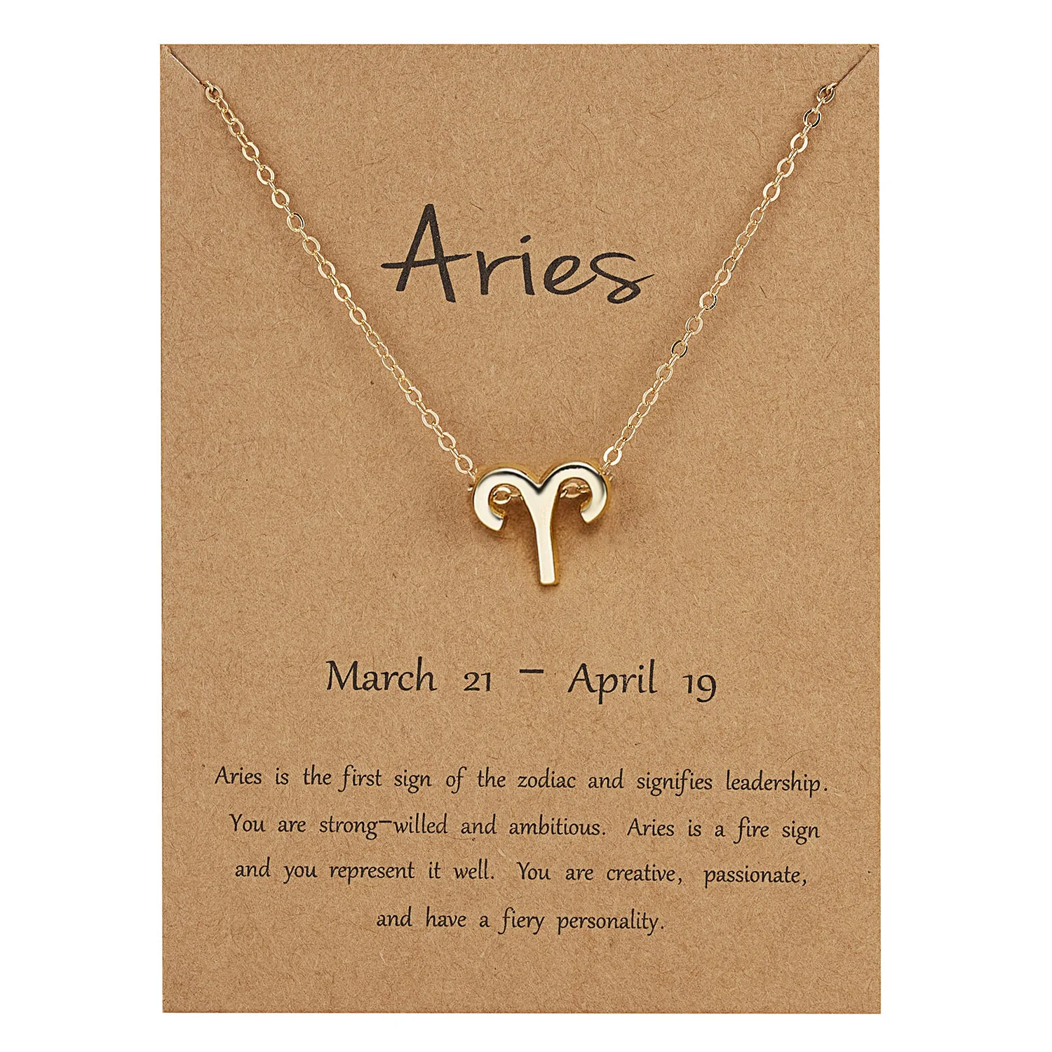 Rinhoo 12 Constellation Necklace Zodiac Sign necklace with Card Pendant Necklace charm Message Card Birthday Gift for Women Girl