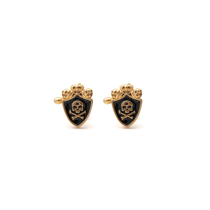 gold 1pair style2 Мужские и женские модные серьги щит серьги из нержавеющей стали пирсинг ювелирные изделия 1 пара - Окраска металла: gold 1pair style2