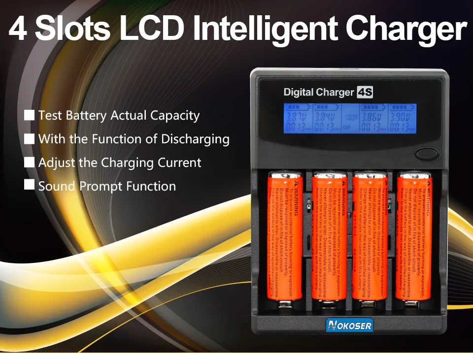 Зарядное устройство для аккумулятора ЖК дисплей 3 7 В/1 2 В AA/AAA 18650/26650/16340/14500 с