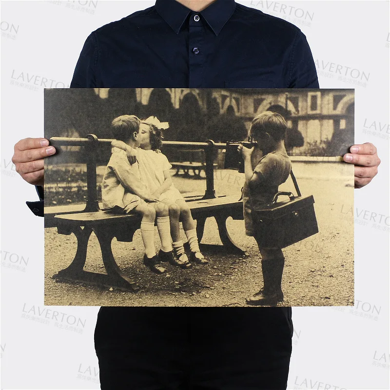 Маленький оператор/Классическая забавная фотография/Винтажные наклейки на