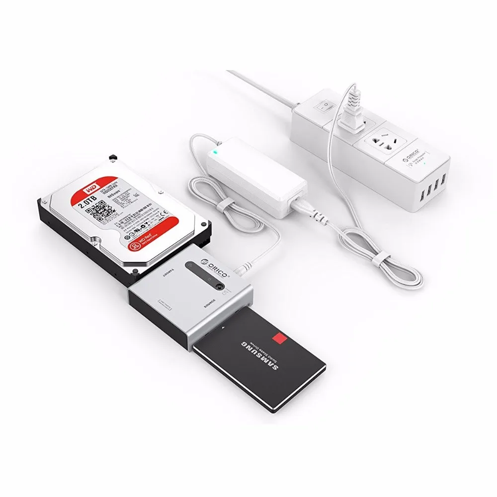 ORICO USB3.0 SATA адаптер Replicator двойной жесткий диск Sata жесткий диск картридж 2,5/3,5 Внешний HDD адаптер, украшенное мозаикой из драгоценных камней, 12V адаптер переменного тока Щепка(2012US3