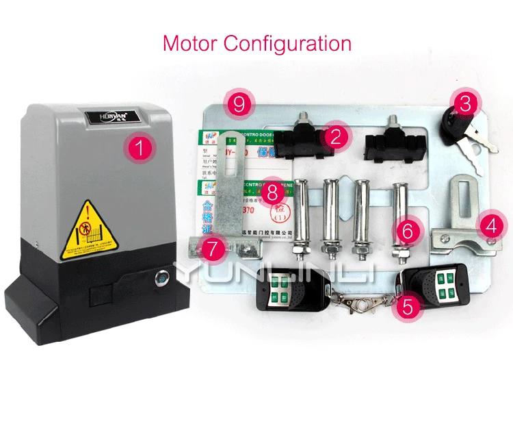 Электрическая дверь с дистанционным управлением 2000 кг 220 В автоматический