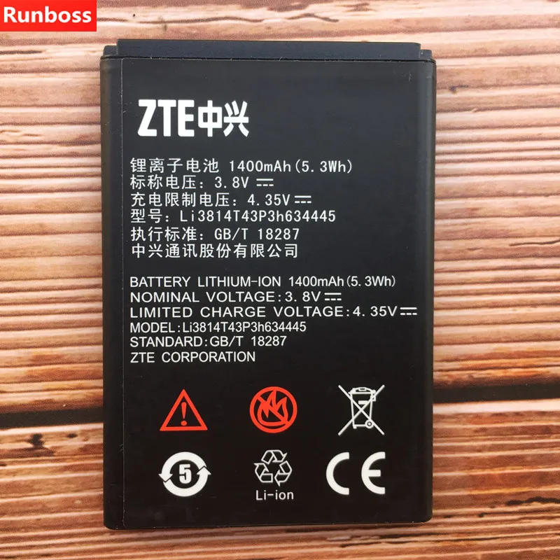 Li3814T43P3h634445 1400mAh литий-ионная батарея для zte Blade L110 A112 V815W батарея мобильного телефона