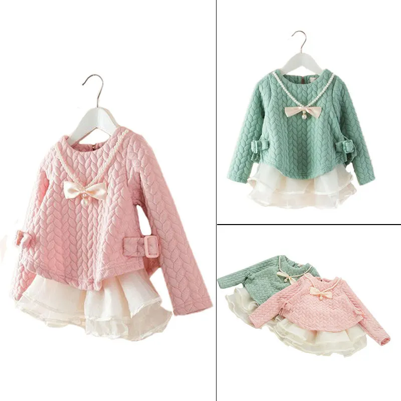 Детские Брендовые платья на весну и зиму платье-пачка для маленьких девочек